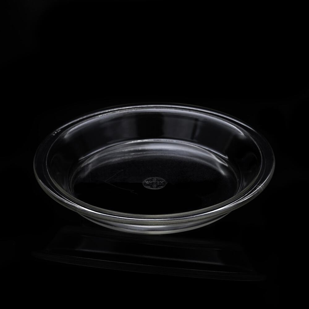 Rare VTG 1920's Pyrex 209 9-in Pie Pan Corning Glass Monogram Stamp Collectible